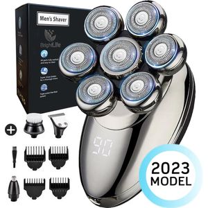 BrightLife Skull Shaver - Head Shaver - Scheerapparaat voor mannen - Tondeuse - Nieuwste generatie trimmer - Draadloos - Nat en Droog - Hoofd Kaal Scheren 5 opzetstukken