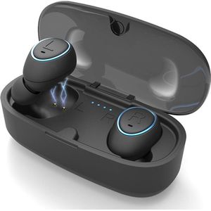 Qbuds earbuds - Draadloze oordopjes - Bluetooth 5.0 wireless earphones - Extra bass - Zwart