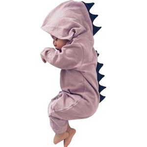 Dino - Dinosaurus - Dier - Draak - Baby Boxpakje Onesie Romper Roze