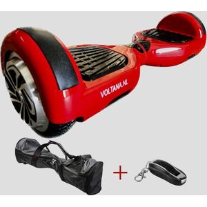 VOLTANA Hoverboard ROOD, BLUETOOTH, TAOTAO, SAMSUNG accu, 700Watt, DRAAGTAS Led verlichting, Afstandsbediening, Aluminium Design velgen, Rubberen bumpers