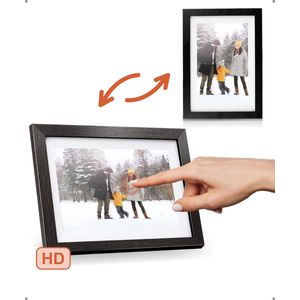 Pora & Co Digitale fotolijst 10 inch met WiFi en Frameo App zwart