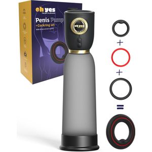 OHYES Automatische Penispomp met Cockring Set - Sex toys voor mannen - Elektrische penis pomp