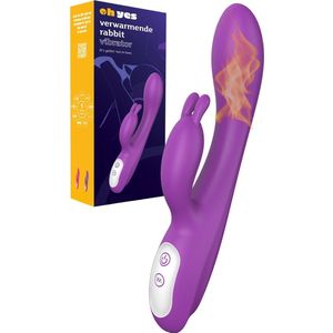 Tarzan Vibrator - Vibrators voor vrouwen - Verwarmde Rabbit Vibrator - G spot Vibrator & Clitoris Stimulator - Paars