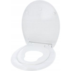 WC bril met verkleiner - Toiletbril zitverkleiner - Wit - Kinder WC Bril/Toiletzitting/Familie/Family Seat/2 toiletbrillen in 1