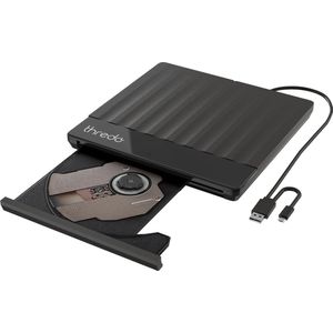 Thredo Externe DVD Speler en Brander - DVD/CD Drive voor Laptop / Macbook / Computer - USB 3.0 of USB C