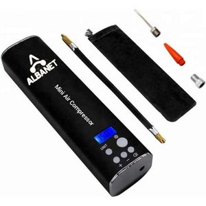 LuchtCompressor - Elektrische Pomp - voor - Fiets - Auto - Luchtbetpomp - Balenpomp - Draagbare Luchtpomp - 130 psi - USB Oplaadbare Lucht pomp Met LED Licht - en LCD Display - lucht compressor - kompressor -