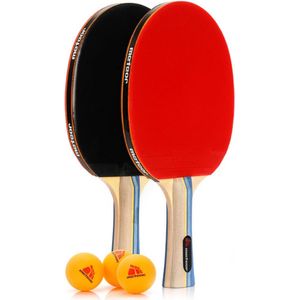 Professionele Tafeltennis Pingpong Batjes Set Pingpongballen Pingpongtafel - Tafeltennisset - Duurzaam - 2,5mm Padding