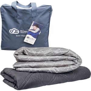 Verzwaringsdeken Kind 3,5KG Weighted Blanket Kinderen - Beter slapen- Oeko Tex Keurmerk –Grijs Driehoek - 100x150