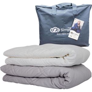 Verzwaringsdeken Set 6 KG Weighted Blanket Beter Slapen – Wasbare Warme Hoes – 200 x 140 – Wit