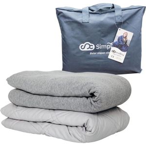 Verzwaringsdeken Set Bamboe 8 KG Weighted Blanket Beter Slapen – Wasbare Hoes Bamboe – 200 x 140 – Grijs