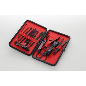 15 - delig - Manicure set - Pedicure set - Verzorging setje - Rood - Nagelverzorging