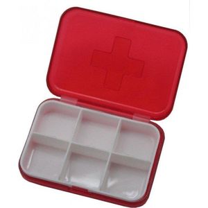 Pillendoos 1 + 1 Gratis - 6 vakjes - Doos met medicijnen - Pillen planner - Medicijndoos - klein formaat voor reizen