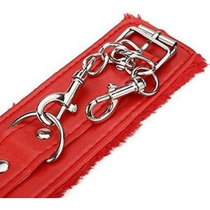 SM Handboeien - PU-Lederen - SM Pluche Handboeien - Bondage Sex - Seks Speeltje - Erotisch Speeltjes - Sex Toy - Rood