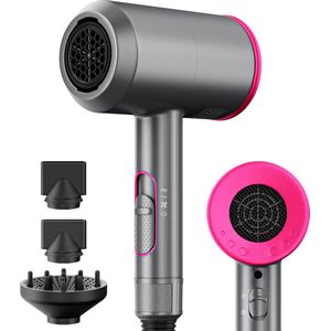 Roboza Föhn met Diffuser - Haardroger - Ionische - Krullen - 3 Standen - Haarföhn - Zwart