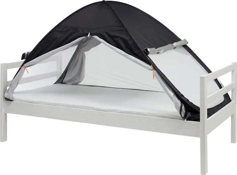 DERYAN Bedtent Pop-Up - Zwart - Mesh - Verduisterend