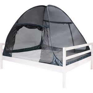 Deryan Bedtent Pop Up klamboe - 200x180cm - Hoogste kwaliteit Muggennet Muskietennet 1mm gaas - Zwart