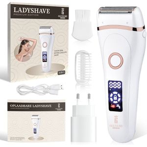 Gluxury® 3-in-1 Ladyshave Pro voor Vrouwen - Ontharingsapparaat - Trimmer & Scheerapparaat Vrouw - Ontharen - Haarverwijderaar