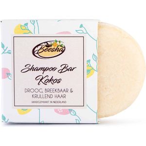 Beesha Shampoo Bar Kokos | 100% Plasticvrije en Natuurlijke Verzorging | Vegan, Sulfaatvrij en Parabeenvrij | CG Proof