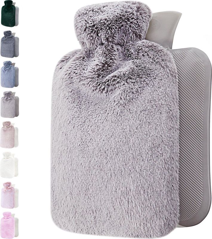 Qomfor - Kruik - Lichtgrijs - 1,8 Liter - Extra Zachte Hoes