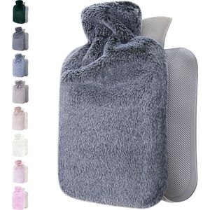 Qomfor - Warmwaterkruik - Pluche Hoes - 1,8 Liter - Houdt Warmte Vast