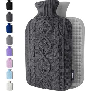 Qomfor - Warmwaterkruik - Gebreide Hoes - 1,8 Liter - Zacht