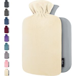 Qomfor - Warmwaterkruik - Fleece Hoes - 1,8 Liter - Zacht
