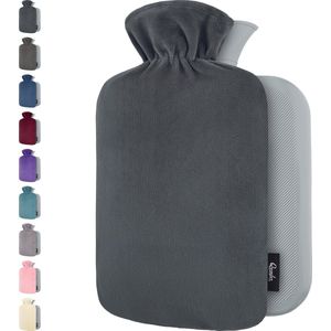 Qomfor - Warmwaterkruik - Fleece Hoes - 1,8 Liter - Zacht