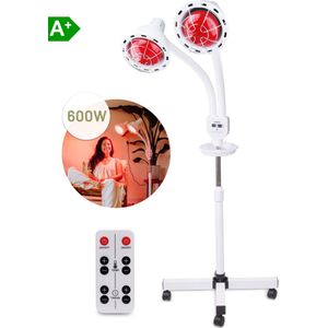 Liroma - Infraroodlamp - Rood - 600W - Timer - Lichttherapie