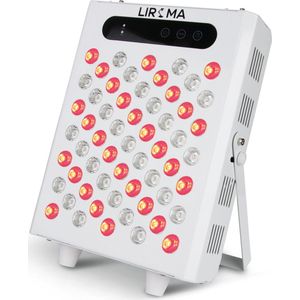 LIROMA® LED Infraroodlamp - 4 Golflengtes - Timer - Rood licht therapie - Collageen Lamp – Bevordert bloedcirculatie – Fibromyalgie - Warmtelamp - Lichttherapie - Infrarood sauna