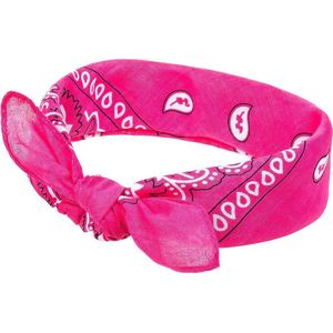 Bandana Paisley donker roze - 100% katoen - dark pink - Cotton - zakdoek - hoofdband - sjaaltje - accessoire - carnaval
