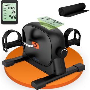 Duerté - Stoelfiets Bewegingstrainer - Bureau Fiets Trainer - Deskbike Fitness - Home Gym Mobiliteitstrainer en Beentrainer - met LCD monitor voor afvallen en Antislipmat