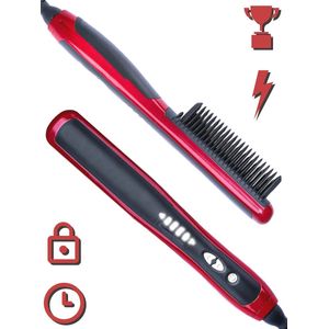 Rision - stijlborstel - 200 graden - 3-in-1 - Rood