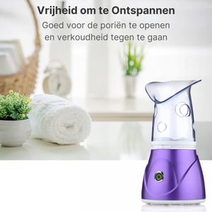 Gezichtssauna – Gezichtsverzorging - – Reiniging - Huidverzorging – Pore Cleaner – Sauna - Geschenk – Blackhead Remover - Acne - Mee-Eters - Poriënreiniger - Paars - Cadeau