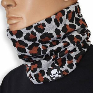 Toxicus - Gevoerde Winter Nekwarmer - Leopard Brown - Colsjaal - Halswarmer - Scarf - Col - windbescherming - gezichtbescherming