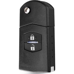 XEOD Autosleutelbehuizing - sleutelbehuizing auto - sleutel - Autosleutel geschikt voor: Mazda 2 knops