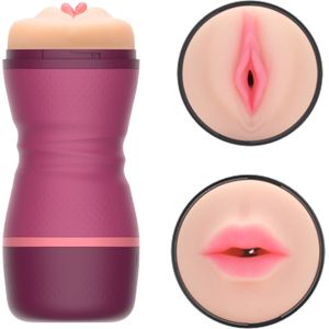 ME'ADAM - Masturbator - 2-1 Deepthroat & Pussy - Blowjob - Pocket Pussy en Mond - Sex Toy voor Mannen - 20 cm doublefun - masturbator voor mannen