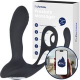 MyFantasy Prostaat Stimulator met Cockring – 42°C – App Bestuurbaar – Verwarmde Anaal Vibrator - Vibrerende Buttplug Dildo Zwart