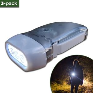 Zaklamp - Knijpkat - 3 Stuks - met 3 LED's - Blauw - Rood