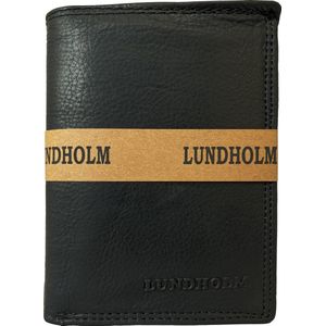 Lundholm luxe heren portemonnee leer zwart - portemonnee heren leer zwart billfold - mannen cadeautjes - cadeau voor man