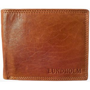 Lundholm - Leren portemonnee heren - Bruin cognac