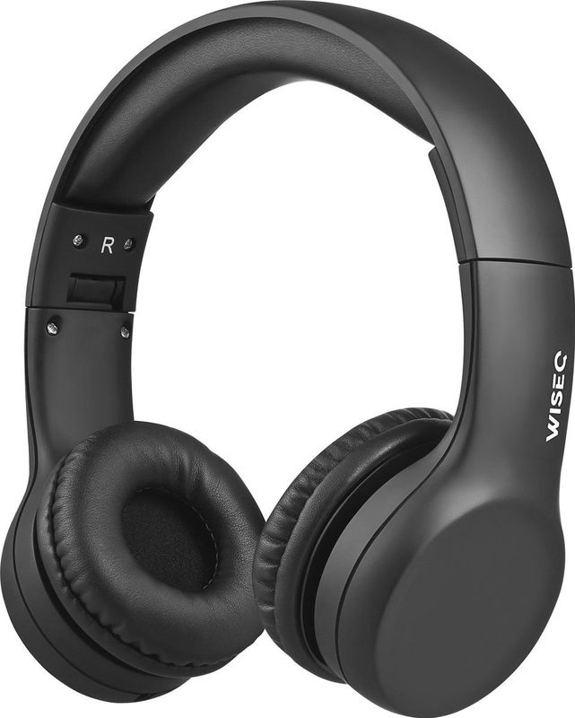 WiseQ Junior Kinderkoptelefoon 3-9 jaar - Volumeveilig & Begrensd - Zwart