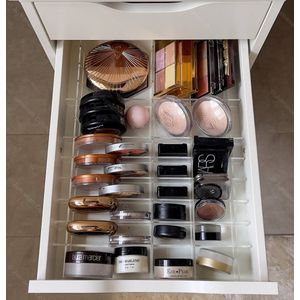 Jumanah® Collections ""Sorted"" - Medium - Set A - Make up organizer Ladeverdeler Transparant Acryl- Ikea Alex 9 ladeblok