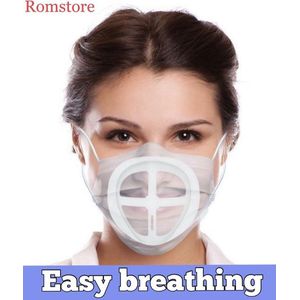 Easy Breathing- 2 stuks -  bracket 3d voor mondkapje - mondmasker beugel - airframe - airframes - mondmaskerhouder - wasbaar - mondkapje beugel - mondkapje houder - Bracket 3D voor mondmasker - innermask silicone - silicone maskerhouder -