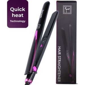 Jocam - Stijltang en krultang  - keramische coating - Automatische temperatuur - Zwart