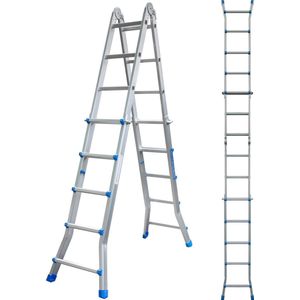 ALDORR Home - Multiladder Uitschuifbare Vouwladder 4x5 - 5,10 meter