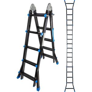 ALDORR Professional - Multiladder Uitschuifbare Vouwladder 4x5 - 5,10 meter