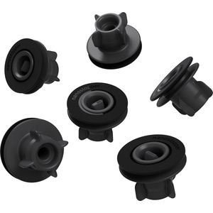 Airtender - 6 Extra Wijnstoppers - Vacumeren Flessen & Potten - Herbruikbaar - Lekvrij liggend opslaan - BPA & BPS vrij