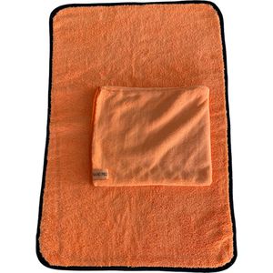 Autodroogdoek set (Watermagneet) met Nano Pro 40 x 60 cm oranje auto droogdoek set
