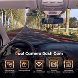 Faas - Dashcam - Zwart - 4K - Dual Dashcam - 64GB - G-sensor en Time-lapse Functie