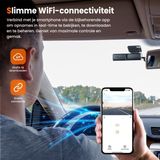 Faas - Dashcam - Zwart - 4K - Dual Dashcam - 64GB - G-sensor en Time-lapse Functie